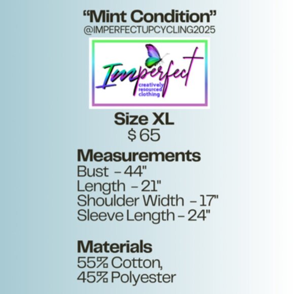 Upcycled mint hoodie - Picture 2 of 2